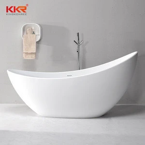 Curve special Design Solid Surface Freestanding Bath Tub For Hotel