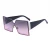 Import custom 2020 trendy fashion square rimless gradient oversized shades women sunglasses from China
