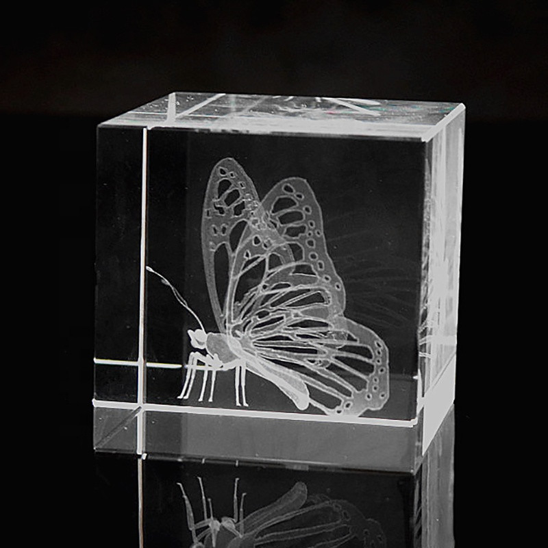 Buy Custom 3d Laser Engraved Crystal Cube Paperweight Souvenirs ...