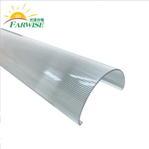 custom clear frosted  pvc pc PMMA linear led diffuser cover extrusion led strip lamp shade