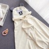 Custom Cute Little Animal Wholesale Absorbent Hooded Bath Towel Flannel Wrap Cloak