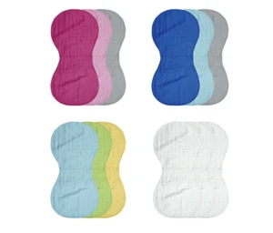 Custom design baby organic cotton burp cloth bibs