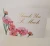 custom design water color printed floral design gold stamped thank you card