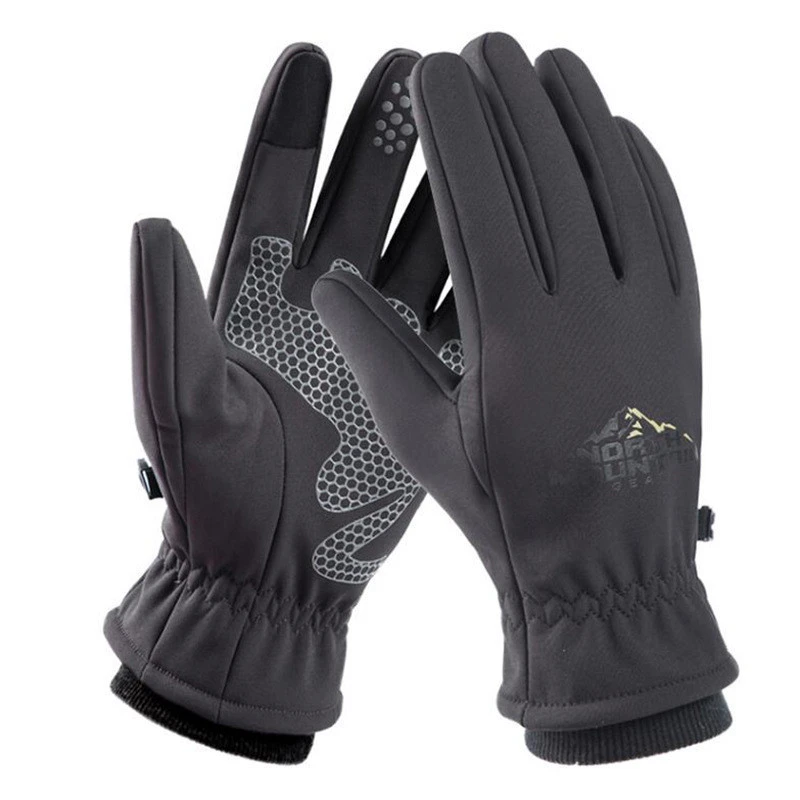 Custom logo long mittens riding gloves manufacturers Fashion touch screen winter warm waterproof climbing ski gloves