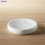 Custom logo natural marble stone soap dish wholesale price
