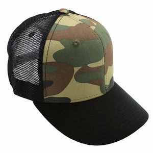 custom low profile camp military camo camouflage mesh trucker caps