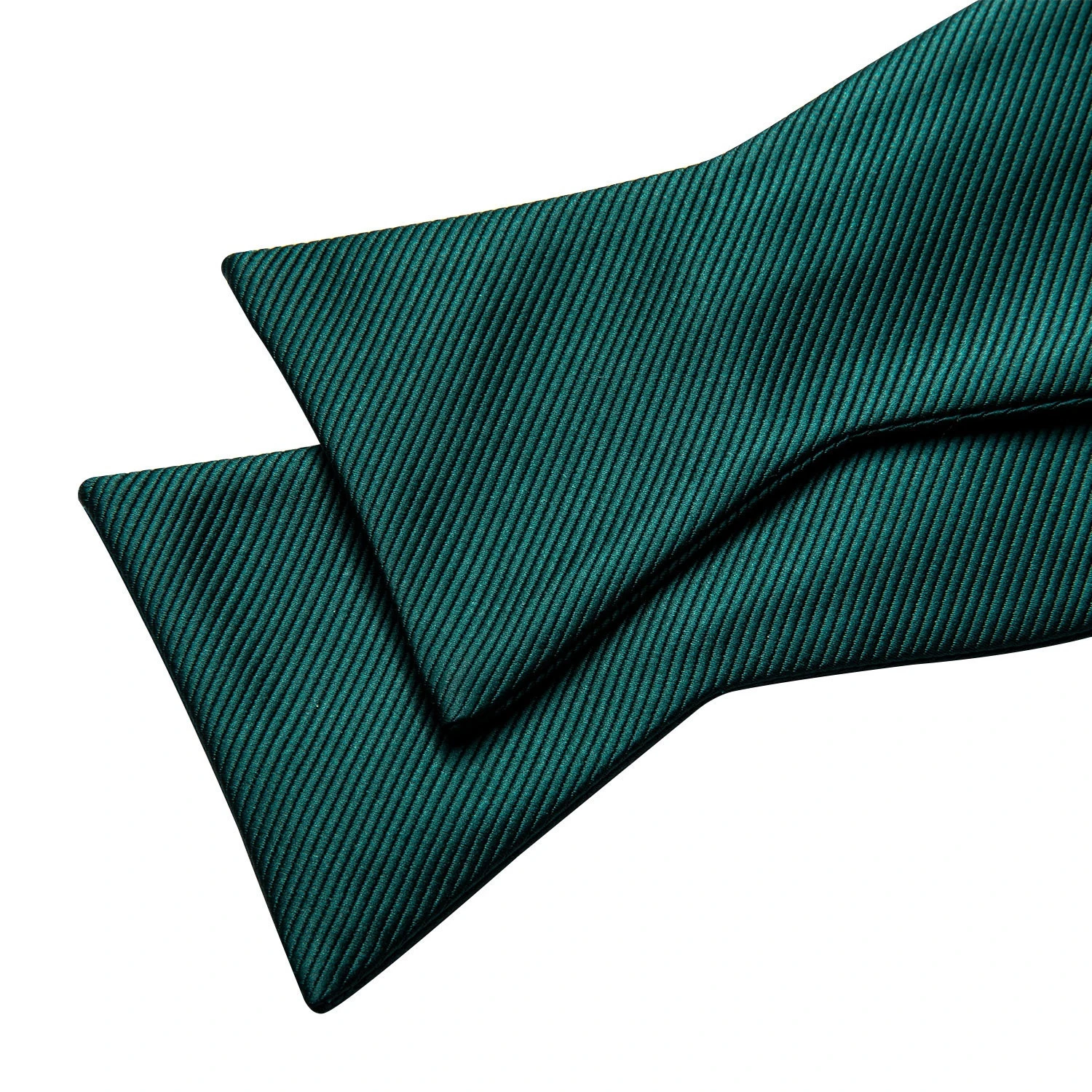 Custom Men Dark Green Plain Silk Satin Bow Tie for Wedding