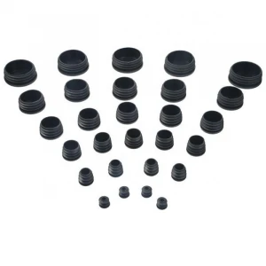 Custom Mixed Sizes Black Round Plastic Plugs, Glide Insert End Caps for Chair Table Stool Leg, Tube Pipe Hole Plug Cover