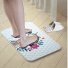 Custom multiple patterns diatomite bath mat strong water absorption quick drying bathroom diatomite earth bath mat for bathroom