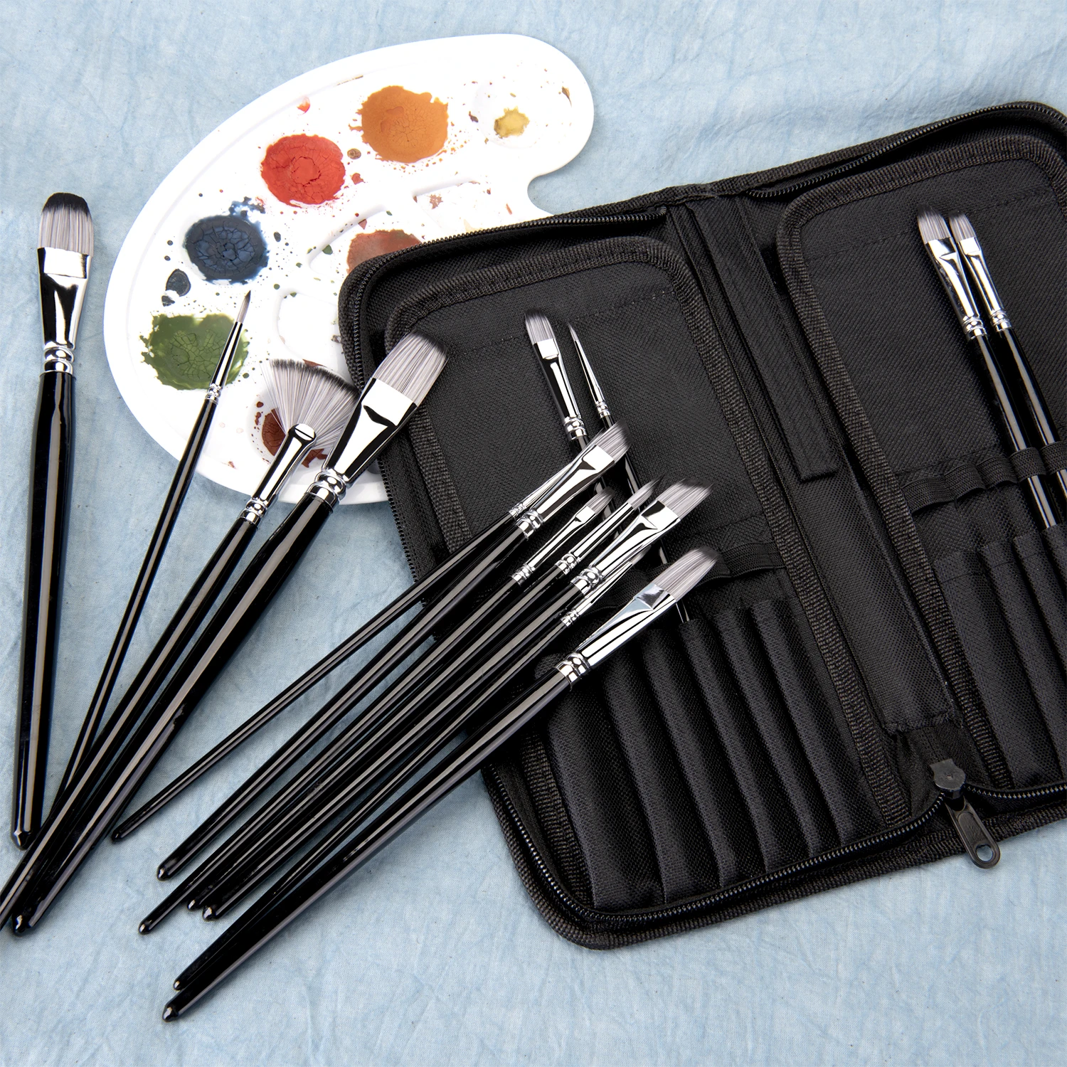 Custom Nylon Hair Paint Brush Pen Body Art Painting Brushes Set