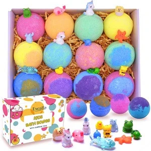 custom organic colorful fizzing essential oil bubble toy inside bath bomb