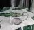 Import custom painted decorative clear glass water juice carafe with lid from China