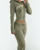 Custom Pants And Hoodie Set Distressed Embroidery Patch Hoodie And Sweatpants Distressed Sweatsuit Set Women Jogging Wear