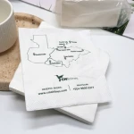 Custom paper napkins with logo wholesale christmas paper napkins release paper raw material sanitary napkin