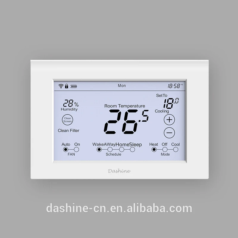 Custom plastic enclosure for 5&#x27;&#x27; inch touch screen room thermostat , pcb plastic housing for thermostat