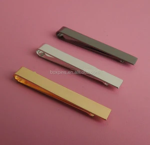 custom simple plain genttemen tie clips