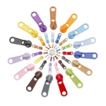 Custom Zipper Pulls Zipper Slider for Bag and Bedding Set Pom Plating Auto Lock Nickel-free Series Non Lock Plastic New Creative