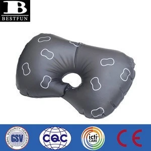 customized promotional PVC inflatable bath pillow with suction cup foldable plastic spa bath pillow vinyl head bathtub pillow