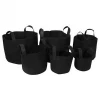 Customized Shape Plant Fiber Black Fabric Growing Bags with Handles
