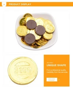Cute egg design gold coin chocolate snack