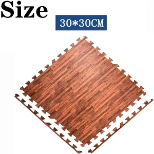 Cyber Custom Size Eco Friendly Anti-Skid Wood Grain EVA Foam Tatami Puzzle Mat