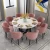 Import CZM11 Nordic Home White Marble Top Dining Table Small Apartment Light Luxury Restaurant Round Dinning Table And Chair Set from China