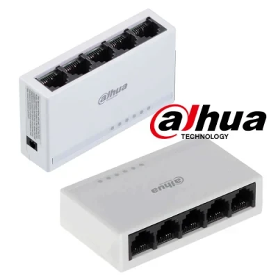 Dahua Ethernet Switch Hub 5 Port 10/100Mbps Unmanaged Fast Desktop Network Switch