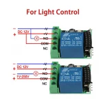 DC 12V 10A 1CH 433MHz Relay Wireless RF Remote Control Switch Module Receiver With Transmitter