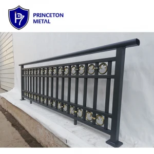 Decorative terrace railing designs curved outdoor veranda deck stair cast system parts balcony aluminum railing