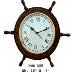 Decorative Wholesale wall nautical wheel Rosewood wooden wall clock