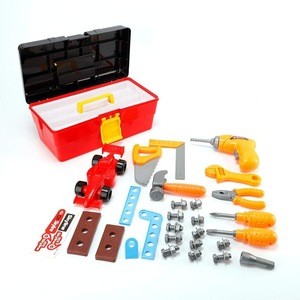 Deluxe Toy Tool Set For Toddlers Fun Tool Box Kit For Kids With 44 Pieces Including Battery Powered Drill