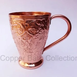 Designer round Indian Copper Moscow Mule Mug Customized Metal Drinking Mug for Beer Hundred Percent Copper Made