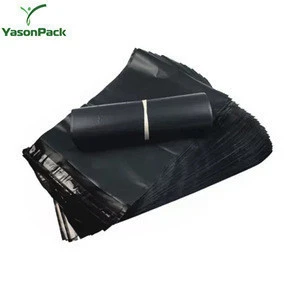 Dhl Poly Material Reusable Polythene Custom Logo Printing Plastic Mailing Air Bags Black