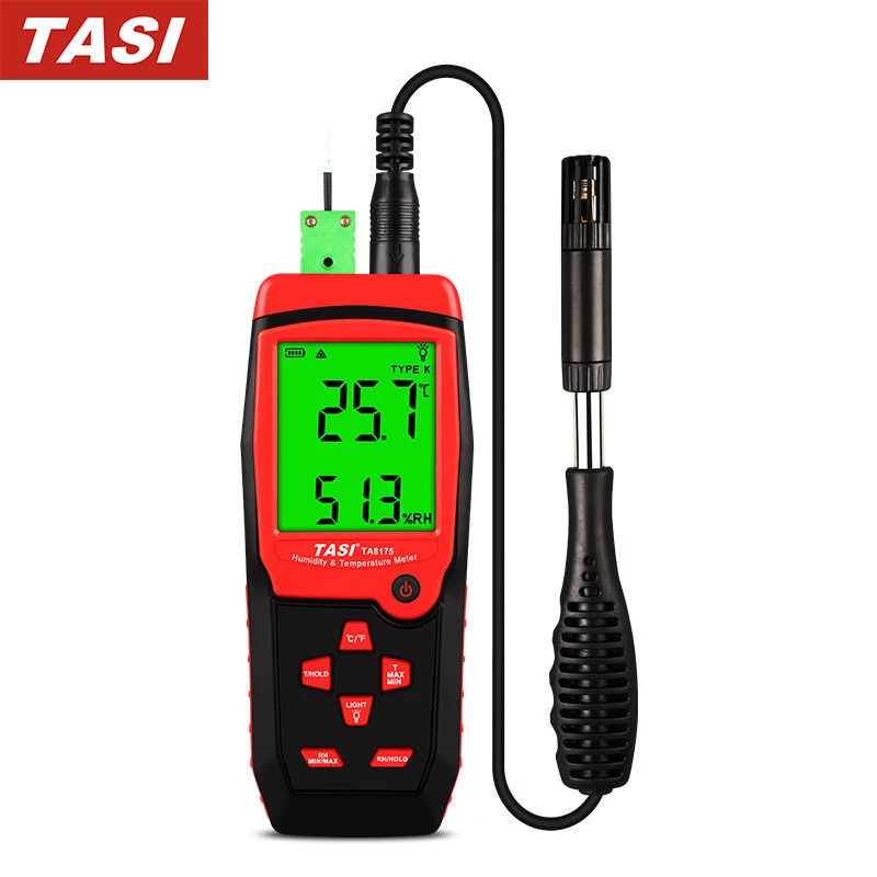 Digital Temperature Humidity Meter LCD Display Hygrometer Thermometer With Thermocouple TA8175