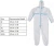 Import Disposable isolation safety chemical civil full coverall protective clothing hazmat  suit from China