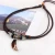 Import Double Layers Black Braided Leather Tribal Vintage Necklace from China