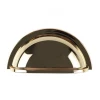 Drawer Handles Pulls, 3 Inch(76mm) Hole Centers Shell-shaped Semi-circular Gold Cabinet  Hardware Handles