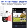 Dual lens outdoor IP66 Wireless fix and motion monitoring Cctv Wifi ip Camera 1080P IP Security Surveillance waterproof camera