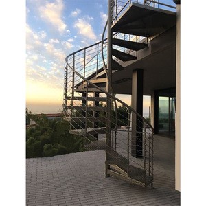 Easy installed outdoor spiral metal staircase for outdoor stairs metal stairs with low price