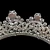 Import Echsio Hair Accessories Sparkling Cubic Zirconia Big Wedding Crown Crystal Tiara Bridal Brass Crown Party Prom BC3435 from China