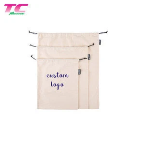 Eco Friendly Custom Cotton Promotional Gift Drawstring Bag For Packaging