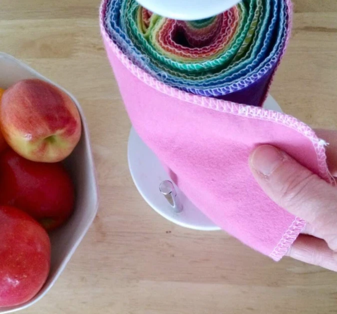 Eco-Friendly Kitchen Paperless Cleaning Cloth Washable tea Napkins Unpaper Towel