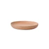 Eco-Friendly Round Fruit Salad Vegetable Wooden Plate For Kitchen