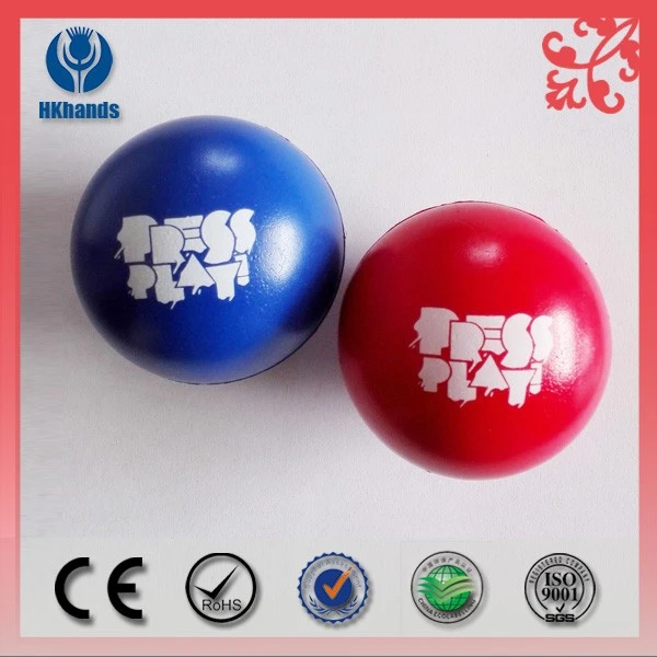 Eco friendly round shape custom print logo PU stress ball