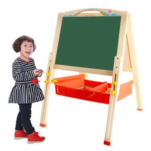 Educational Kids Erasable Double-sided Drawing Board Kindergarten Wooden Toy for Pre-school Children