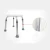 Elderly aluminium alloy adjustable plastic toilet shower bath stool chair without backrest for old man in bathroom