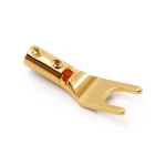 Electroplated gold / silver speaker terminal connector Y plug
