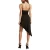 Import Elegant Holiday Party Dresses Ruffle High Low Black Cocktail Dress from China