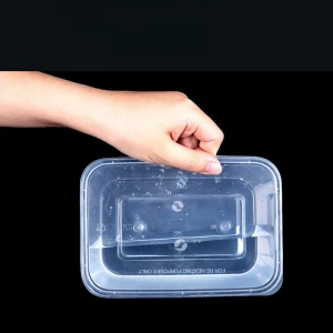 100% Biodegradable 750ml PP Disposable Plastic Food Container, Takeaway Lunch Box