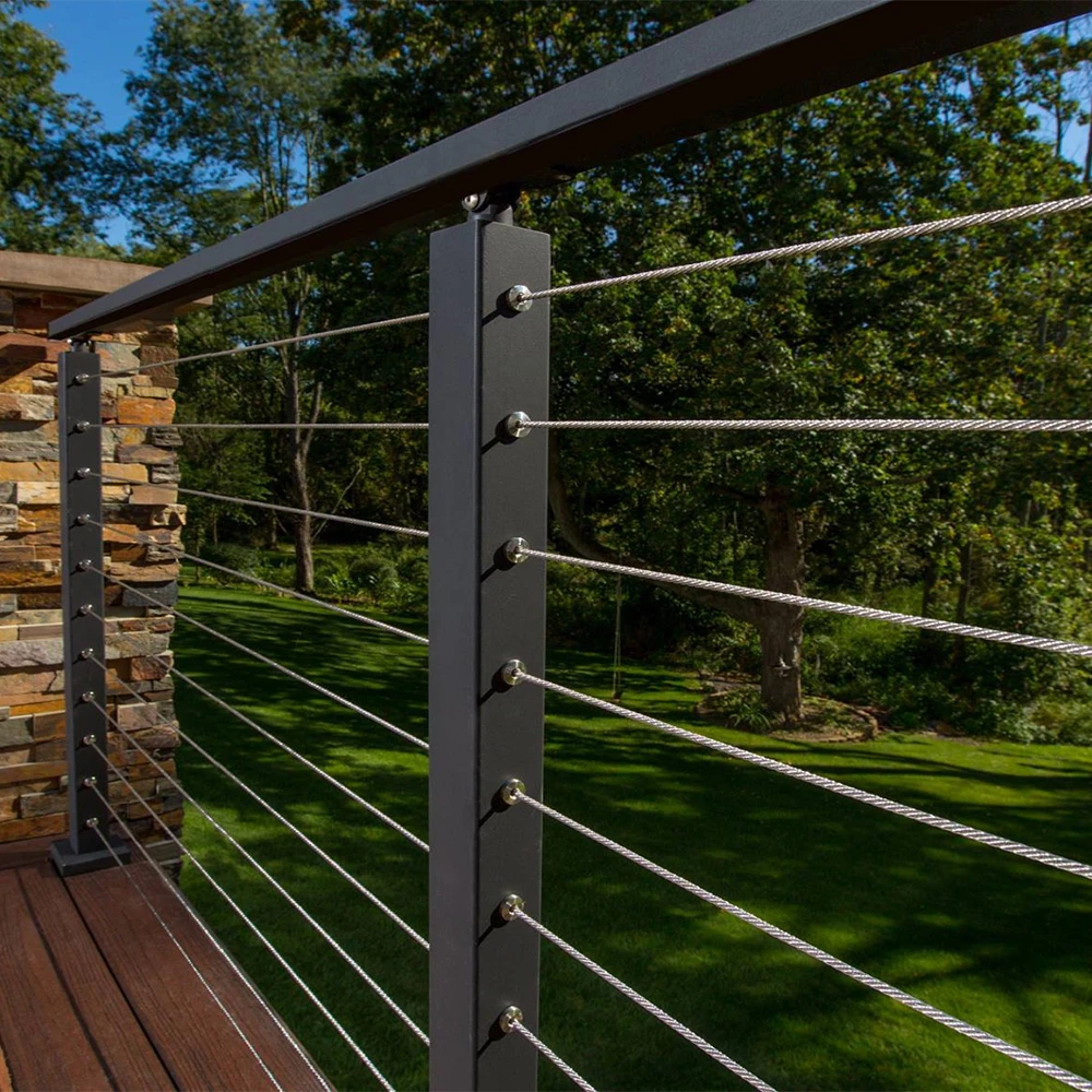 Exterior sus316 cable terrace railing 316 stainless steel balustrade